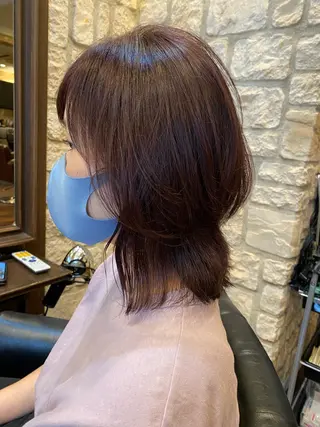ミディアム カラー ブリーチカラー⸜♡⸝ クルミ🐍のヘアスタイル