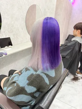 ミディアム カラー 🌺ハイトーン🌺 矢葺 なぎさ🌺🌺のヘアスタイル