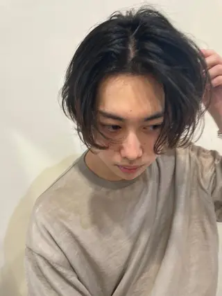 ショート パーマ カラー メンズ CEINE PATHのヘアスタイル