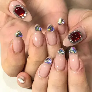 ネイル 渋谷／チップ長さ出し 👑アプレgel-xのネイルデザイン