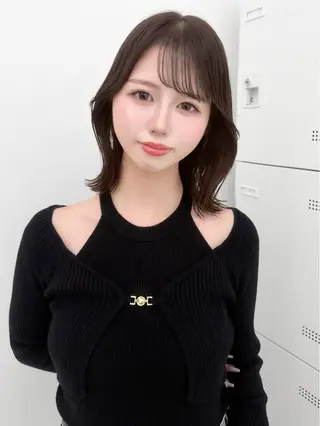 ミディアム カラー ヘアアレンジ 縮毛矯正🤍 盛れるボブ/ひかりのヘアスタイル