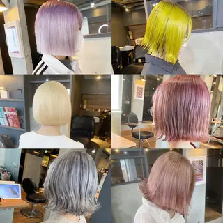 セミロング カラー yoriダブルカラー 代表すがわらのヘアスタイル