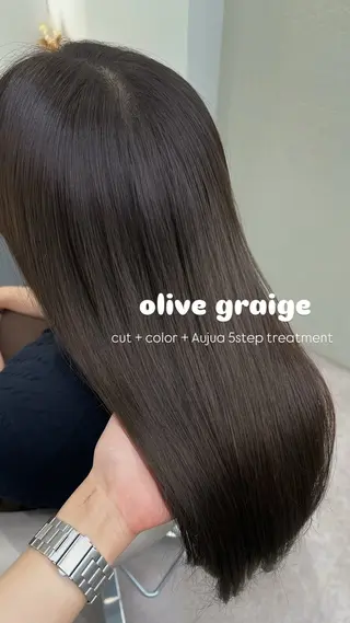 ロング カラー 美髪矯正/シークレッ トハイライト🤍りさのヘアスタイル