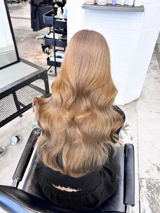 ロング カラー ヘアアレンジ 🎀モテ暖色× エクステ🎀あかりのヘアスタイル