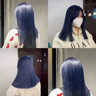 カラー 暖色/ハイトーン/ カラー/HBLのヘアスタイル