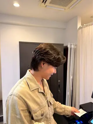 ショート パーマ 中川 蓮のヘアスタイル