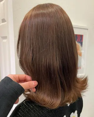 ミディアム カラー 縮毛矯正/レイヤー taiga🧡のヘアスタイル