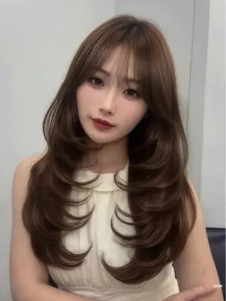 ロング 🎀 レイヤーカット カラー / 錦糸町のヘアスタイル