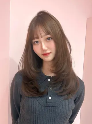 ロング カラー 渋谷/韓国ヘア/ 顔まわり♡Ayakaのヘアスタイル