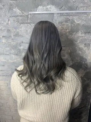 セミロング SAIKA🫧透明感 カラー/メンズカットのヘアスタイル