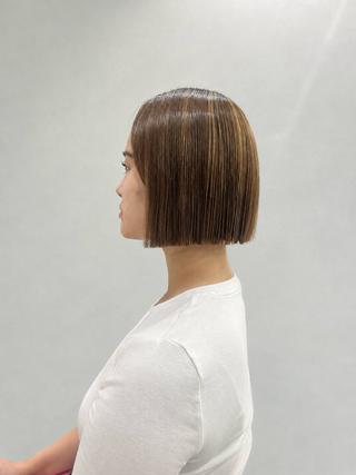 ミディアム ハイトーン/ブリーチ 特化/𝕐𝕌𝕀のヘアスタイル