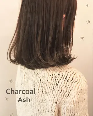 ミディアム カラー 市川 千夏のヘアスタイル
