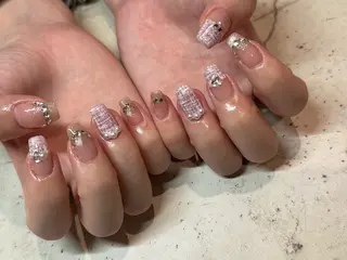 ネイル 韓国/ワンホン/長さ 出しつけ放題🎀のネイルデザイン
