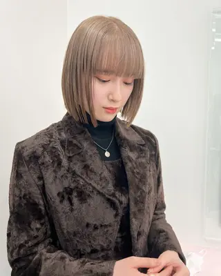 ショート カラー パーマ ヘアアレンジ メンズ キッズ ネイル マツエク・マツパ アイブロウ KANAMI 🌏のヘアスタイル