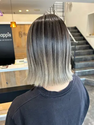 ミディアム カラーモデル募集中 美容室ハピスのヘアスタイル