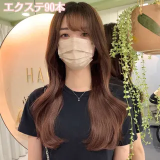 ロング カラー MOE🐈⬛🎀 エクステ/ワンホンのヘアスタイル