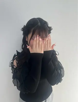 セミロング ヘアアレンジ 大羅 海比のヘアスタイル