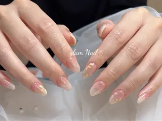 ネイル エツメ💅 長さ出し🎀デザインのネイルデザイン