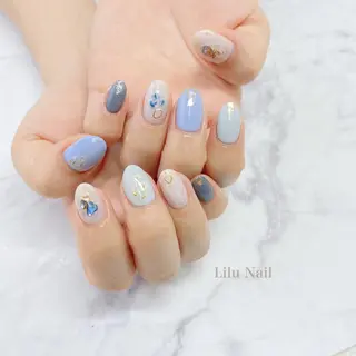 ネイル モチの良さ◉ フィルインネイル♡のネイルデザイン