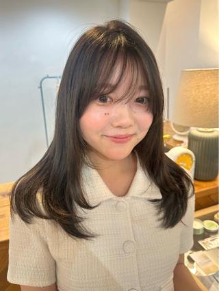 セミロング カラー 恩田 遼のヘアスタイル