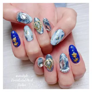 ミディアム ネイル 🐾enen style 🐾のネイルデザイン