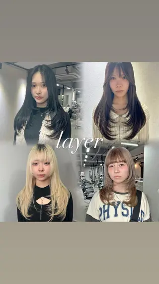 セミロング 心斎橋 韓国レイヤ ー指名No.1renのヘアスタイル