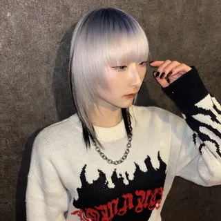 セミロング カラー Ren. 🦋デザインカラーのヘアスタイル