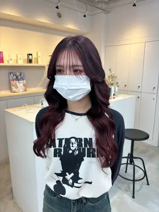 ロング カラー 暖色/透明感カラー かずきのヘアスタイル