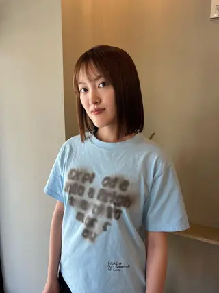 ミディアム rin/薬院 /ボブ艶カラーのヘアスタイル