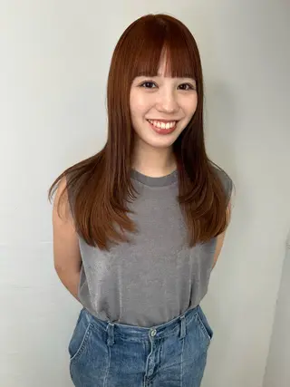 セミロング カラー 透明感カラー/レイヤ ー🌙Honokaのヘアスタイル