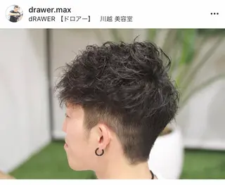 ショート パーマ メンズ 矢島 真樹のヘアスタイル
