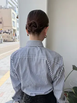 ヘアアレンジ ショート/パーマ /muku サリのヘアスタイル