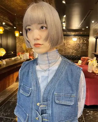 ミディアム カラー 圧倒的デザイン力 店長🎨RENAのヘアスタイル