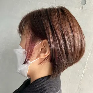 ショート カラー 💜推しインナー カラー/菊池柊真💜のヘアスタイル