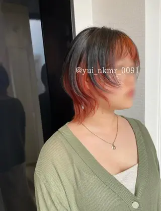 ショート カラー ヘアカラー&縮毛矯正 STAR☆RIVERのヘアスタイル