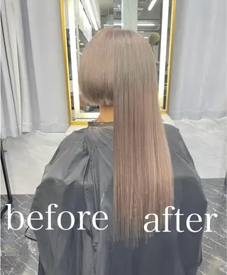 ロング カラー エクステ🩵ブリーチ 韓国ヘア🩵KAEのヘアスタイル