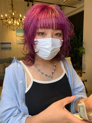 ミディアム 【ロングウルフカット 姫カット】伊藤裕哉のヘアスタイル