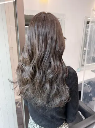 ミディアム カラー パーマ ヘアアレンジ メンズ キッズ ネイル マツエク・マツパ アイブロウ 上品＆韓国風 🥀海心🥀のヘアスタイル