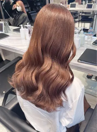 ミディアム カラー パーマ ヘアアレンジ メンズ キッズ ネイル マツエク・マツパ アイブロウ 似合わせカラー♡髪質 改善🎀サトカ🍒のヘアスタイル