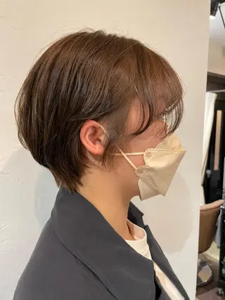 ショート カラー 西宮ハイトーンカラー ひらり💜のヘアスタイル