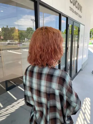 ミディアム パーマ la fith hinaのヘアスタイル