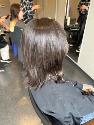 ミディアム 髪質改善⚡️カラー 🍀武久 誠🍀のヘアスタイル