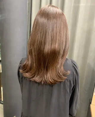 ミディアム カラー 透明感カラー✂︎ /縮毛矯正/YUKAのヘアスタイル