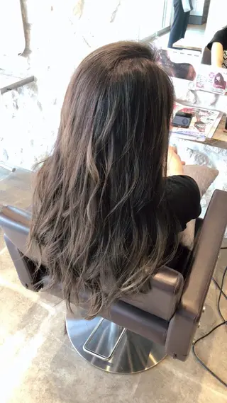 ロング カラー 髪質改善.縮毛矯正 ×韓国ヘアyukiのヘアスタイル