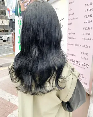 ロング カラー 樫原裕二/似合わせ カット/透明感カラーのヘアスタイル