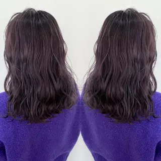 セミロング カラー ブリーチ特化 梅田本多翔のヘアスタイル