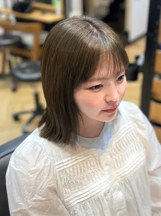 セミロング カラー 望恵🌸韓国🇰🇷 艶髪スタイルのヘアスタイル