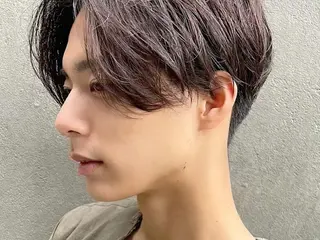 ショート カラー メンズ 山梨メンズパーマ 波巻きパーマ石原大地のヘアスタイル