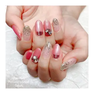 ミディアム ネイル 🐾enen style 🐾のネイルデザイン