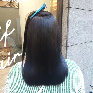 セミロング カラー 髪質改善ストレート Kantaのヘアスタイル
